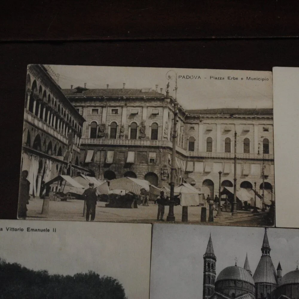 Lot of 7 Antique/Vintage 1910s-1930s Padova, Italy Unused Scenic Postcards Craft